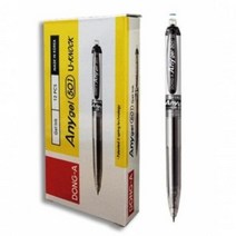 UVK165528f20 39274 동아 애니겔 501 볼펜 0.5mm 흑색 12개입 1타