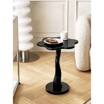 로아이엘 블랙 테이블 화이트 촬용소품 가구 인테리어 디자인 협탁 사이드테이블, 찰스 커피 테이블 - 블랙