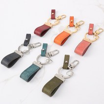 MORUN 푸에블로 키링 스트랩 키홀더 열쇠고리 가죽키링 자동차키링 차키링 차키키링 차키홀더 자동차키홀더 스마트키홀더 이니셜키링 벤츠키링 BMW키링 벤츠키링 미니쿠퍼키링, 골드, 각인없음, 선셋오렌지