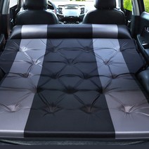 JS automotive 스포티지NQ5 캠핑차박 자충매트 쿠션 목배게 스웨이드 장거리 트렁크 자동차 뒷좌석 에어매트리스 쿠션 용품, A타입_블랙그레이