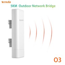 Tenda-O3 2.4Ghz 포인트 투 무선 브리지 5Km 전송 POE 전력 슈퍼 아웃도어 엘리베이터 모니터링 AP 리피터 p to, 한개옵션0