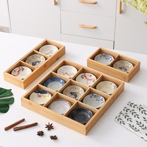 일본식 세라믹 식기 그리드 플레이트 반찬 스시 료칸, 세트 (접시 랜덤)