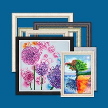 보석자수나라 중대형 보석십자수액자 아크릴 비규격 주문제작 액자 18종류, 가로형, 16번(뉴클래식화이트)