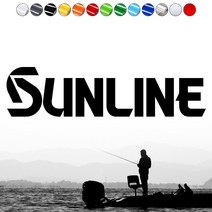 낚시로고스티커 FS017 SUNLINE 썬라인 조구사마크 태클박스 자동차꾸미기, 1개, 빨강반사M