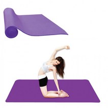 요가매트 홈트 휘트니스 스포츠 천연고무 운동 헬스 층간소음 와이드 6mm(퍼플) BK, 단품, 1개