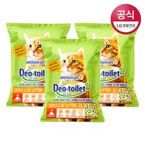 LG유니참 데오토일렛 사막화방지 소취 항균 모래 2L x3개, 단품, 단품없음