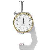 휴대용 실버 0-20mm 알루미늄 합금 다이얼 두께 게이지 종이 보석 가죽 정확한 측정기 플랫/콘 헤드 테스, Flat Head