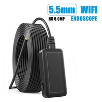 고성능 Wsdcam-F220 WIFI 내시경 카메라 IP67 방수 하드 케이블 검사 55mm 6 LED IOS 안드로이드 용, 10m, Hard Wire