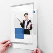 [을지메뉴] 가성비 아크릴 게시판 알림판 사무실 현판 문패 제작 집게게시판 간판 명패 실내 실외 POP꽂이 아크릴꽂이 벽메뉴판 A4 A3 스탠드 안내판 쇼케이스, 아크릴 현판 벽면부착 A3