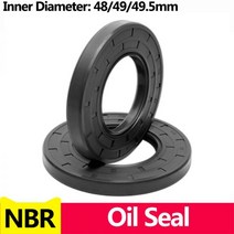 NBR 프레임 오일 씰 TC 니트릴 고무 커버 베어링 샤프트용 스프링 더블 립 ID * OD THK 48/49/49mm, 48x68x10(1pcs)