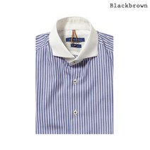 블랙브라운 스트라이프 클레릭셔츠 BSI-796st NAVY