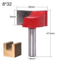8mm 생크 바닥 청소 목재 라우터 비트 1 개 텅스텐 카바이드 조각 칼 목공 도구 엔드 밀링 커터, 07 32mm