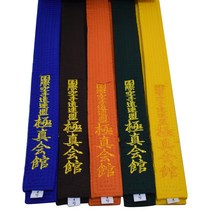 겨루기호구 태권도미트 태권도장비 Sinobudo 교쿠신 카이 가라테 벨트 칸 IKO 자수 색상, 03 Green