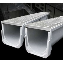 흄관 빗물 거터 수지 주방 공사 U자형 배수 공사 스틸, 폭 30* 높이 15* 길이 100cm