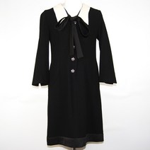 450.LYRIQUE 정품 단아한 카라넥 모직 원피스/여성 66