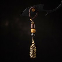 황동 부처님 관음 수트라 실린더 펜던트 키 체인 목걸이 보석 알약 상자 의학 케이스 컨테이너 병 열쇠 고, 02 B