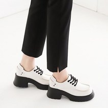 홍당무 벨트장식 옥스퍼드 로퍼힐 2color 6cm