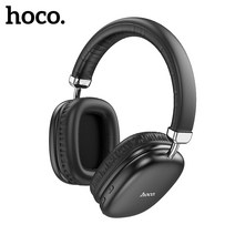 HOCO W35 무선 블루투스 5.3 헤드폰 롱타임 스탠바이 하이파이 스테레오 음악 이어폰, Black