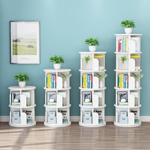 북타워 회전 원형 이케아책선반 피엘킹에 물리그선반 알고트 3단 4단 다이소나무선반, 사각 5단 지름 39CM