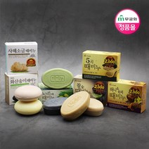 무궁화 때비누 시리즈 100g 6종 / 오곡 참숯 허니 노니 화산송이 사해소금, 허니율피