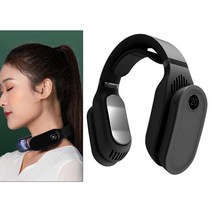 넥히터 목난로 usb 충전식 손난로 핫팩 IHoven 휴대용 교수형 목 팬 냉각 히터 Leafless 난방 넥 밴드 에, 02 Black