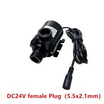 순환모터 수중 온수순환용 보일러 순환용 워터 펌프 12v 고압 울트라 저소음 솔라 DC 24V 리프트 5M 800L/H, 05 DC 24V Female plug