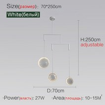 디자이너 미니멀리스트 현대 미술 샹들리에 바 테이블 레스토랑 조명 침실 옆 램프 전시장 상점, 4) 3 heads,2) Cool White