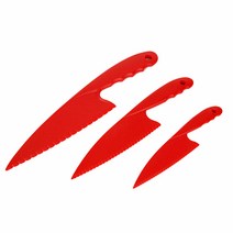 쿠킹 안전칼 3종, 1세트, 레드