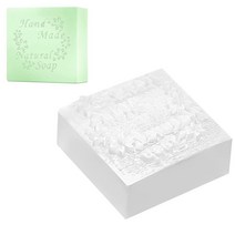 CRASPIRE 비누 스탬프 북극곰 수제 손잡이 포함 4.1cm(1.6인치) 엠보싱 장 클레이 비스킷 젤리 예술 공예 제작 프로젝트 DIY 선물 392615, Flowers