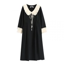 4XL 브이넥 셔링 날씬해보이는 빅사이즈 가을 여성 원피스 세트 코디 추천 하객 워킹맘 임산부 88