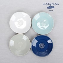 코스타노바 브래드접시 16cm (화이트 그레이 아쿠아 블루), 블루, 1개
