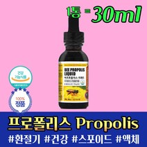 비 프로폴리스 리퀴드 액상 스포이드 스포이트 플라나 Bee Propolis Liquid Flavonoid 17mg 플라보 노이드 입안 이 헐었을 목이 칼칼할 때 영양제 약 1개월