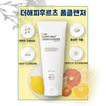 트러블 폼클렌징 아침세안제 크린싱 올리브영 지성 건성 피부 약산성 클렌저 순한 거품 버블, 더해피후르츠 클렌징폼