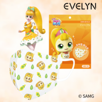 캐치티니핑 조아핑 마스크 40매 소형 초소형 새부리형 2D 에블린 EVELYN 캐치티니핑, 소형(8-10세)-조아핑(옐로우), 1개