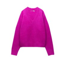 자라 ZARA 스타일 오버핏스웨터 5536122 브이넥 루즈핏 솔리드 니트 가디건