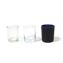 캔들용기 - 투명 블랙 미니타입 원형, 2oz 투명 60ml