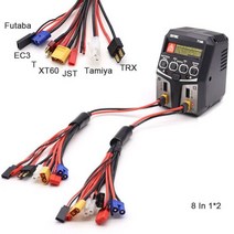 SKYRC T100 듀얼 5A 2X50W 밸런스 충전기 FPV 2-4S LiPo LiIon LiFe LiHV 배터리용 RC 드론 멀티로터 부품 Accs, T100 8 In 1_2_EU 플러그