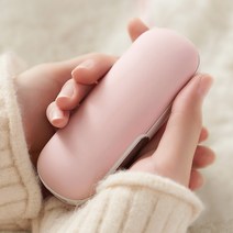 겨울 캠핑 준비물 동계 그립감 좋은 휴대용 손난로, 핑크