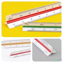 굿마켓 삼각스케일자 30CM - 고배율 척도자 도면자, 30cm - 저배율