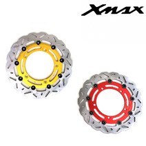 XMAX 디스크판 대구경 300mm 컬러 디스크로터 서포터 포함, 레드
