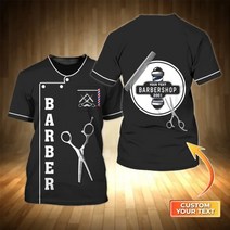 안전작업복바버샵 티셔츠 커스터마이즈 3D 로고 남성용 여성용 하라주쿠 여름 반팔 작업복 및, 03 TSTX-147 (2)_03 S