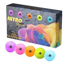 Nitro 골프 글리세린 골프공 15개 192181, Multi Color - 15-Pack
