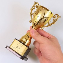 미니 우승 트로피 상장 만들기 태권도 축구 유치원 어린이집 우승컵, 트로피+금색&은색라벨지