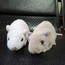 17 작은 흰색 마우스 장난감 회색 마우스 동물 완구 실물 같은 쥐 선물 리얼 봉제인형, 17cm 길이, 중국, 2개