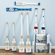 월우드 패들 보트 원목 펄프 벽장식 로그 컬러 비치, 62cm 레트로 블루 패들