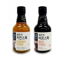 위너리스 청정원 쉐프의 비프스톡/ 치킨스톡/ 감칠맛 한스푼/ 액상조미료 옵션택1, 치킨스톡340g