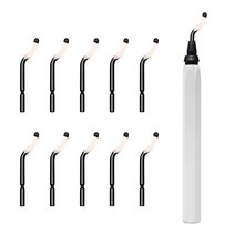AT14 11 Pcs Rotary Hand Deburring Tool Kit Set Practical For Cutting Wood Plastic Aluminum Copper An, [01] Silver