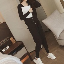 순이들 여성 봄 가을 가디건 상하 세트 (3피스)