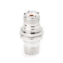 UHF SO239 여성 너트 - 암컷 잭 너트 패널 마운트 어댑터 커넥터 직선 F/F, 은