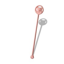 하이볼머들러 실리콘 우유 블렌더 커피 교반 막대 색상 변경 칵테일 음료 믹싱 스틱 긴 핸들 시리얼 도구 핑크, [01] Pink